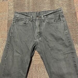 Levi's 505 Grey Wash Straight Fit Faded Jeans Men's Size 34x30 Casual Denim